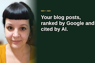 write SEO and aeo optimized blog posts for your business