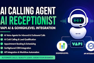 build ai calling agent, ai receptionist, vapi ai and gohighlevel integration