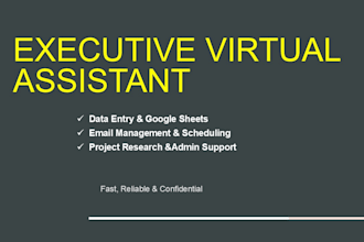 reliable virtual assistant for admin tasks and scheduling