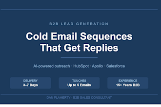 builds b2b cold email outreach sequence that gets replies