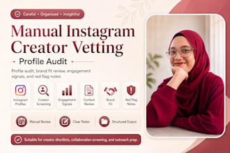 do manual instagram influencer research and creator vetting