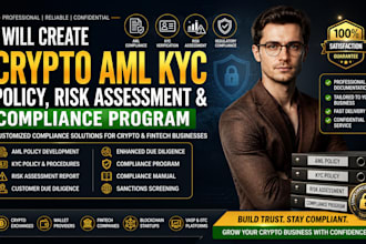 create crypto aml kyc policy risk assessment and compliance program