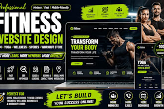 create yoga sports gym wellness website fitness studio website workout store
