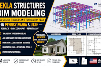 do tekla structure bim adu design deck plan foundation plan in pennsylvania utah