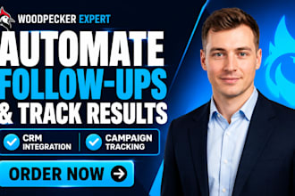 woodpecker email follow up automation crm integration campaign tracking linkedin