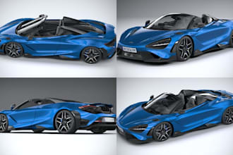 design 3d car model automotive cad vehicle engine block full body kit rendering