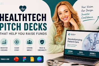 design healthcare startup pitch deck, healthtech investor presentation