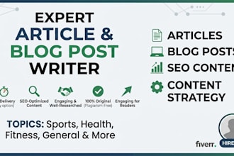 be your professional content writer and SEO copywriter