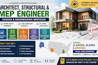 mep engineer plan licensed architect structural design in alabama alaska arizona