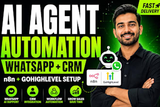 setup ghl sales page CRM workflow whatsapp business API n8n ai automation