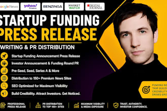 write startup funding investor announcement press release pr distribution