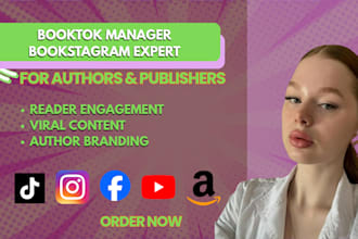 be your booktok manager and bookstagram content creator