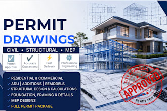 create civil structural and architectural permit drawings