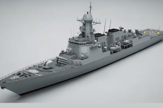 create a custom 3d ship model and architectural scale model for 3d printing