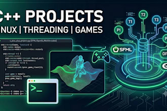 develop cpp projects, sfml, opengl, linux multithreading and fix bugs