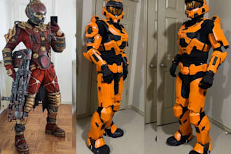 create 3d printed cosplay armor, helmet halloween mask, eva foam cosplay props