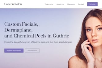 design squarespace med spa website aesthetic clinic website botox skincare site