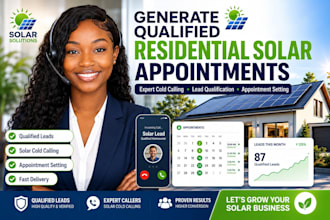 generate qualified residential solar appointments through expert cold calling