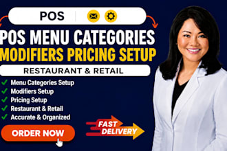 pos menu categories modifiers pricing setup restaurant