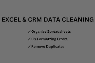 clean and organize your excel or crm data