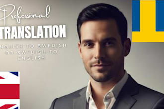 provide professional english to swedish and swedish to english translation