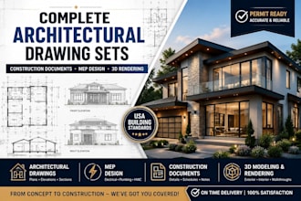 design architectural floor plans sections elevations and mep