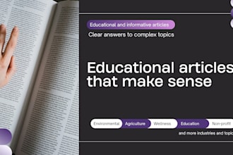 write educational and informative articles