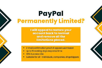 appeal to restore paypal permanent limitation
