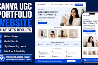design a ugc canva website or high converting canva site