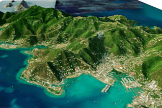 model island, mountain 3d terrain for printing,boardgame asset,3d house,stl file