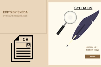 proofread, edit, and format your resume and cover letter