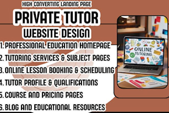 design a tutor website, private tutor, online tutor, education, coaching website