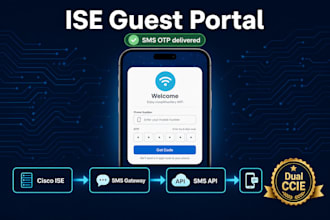 customize cisco ise guest wifi portal and sms otp gateway