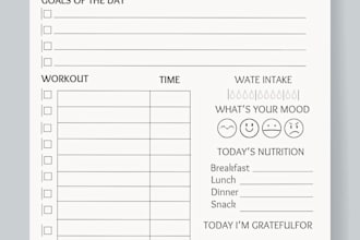 create an everyday fitness planner