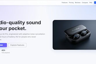 build a responsive product landing page in html css