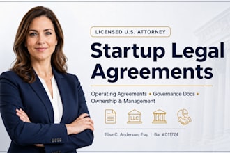 prepare startup governance and corporate operating documents attorney