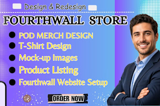 setup fourth wall pod store redesign fourthwall website redesign merch store