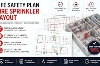 life safety plan fire sprinkler layout hydraulic calculations fire alarm