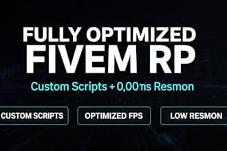set up fully optimized fivem roleplay server with custom script