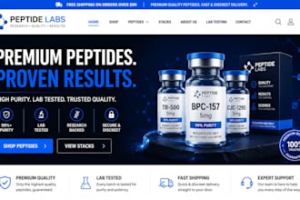 build fda compliant peptide website, research peptide, ecommerce peptide store