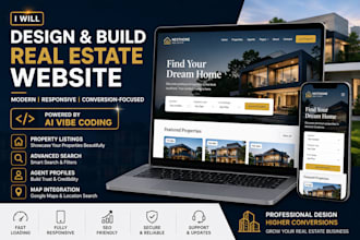 design and build a modern real estate website using ai vibe coding and SEO