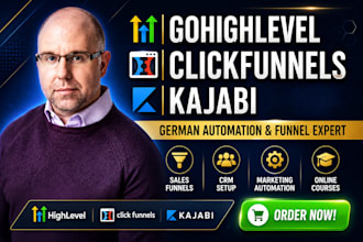 germany gohighlevel automation, crm, clickfunnels, german kajabi online course