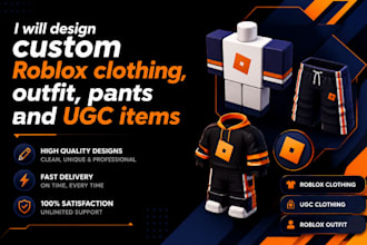 design custom roblox clothing, outfit, pants and ugc items