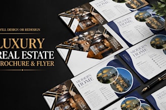 design or redesign luxury real estate brochure and flyer