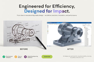 do 3d cad design, 3d product design, 3d modeling in solidworks and fusion 360