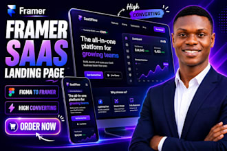 design high converting framer website saas landing page figma to framer