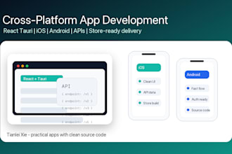 build a cross platform app with react tauri ios or android