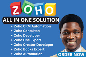 customize zoho CRM  zoho automation, zoho books accounting zoho sites developer