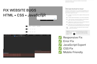 fix HTML CSS and javascript bugs and issues