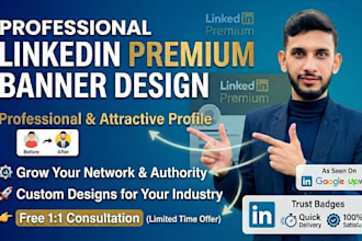 design a premium linkedin banner for you